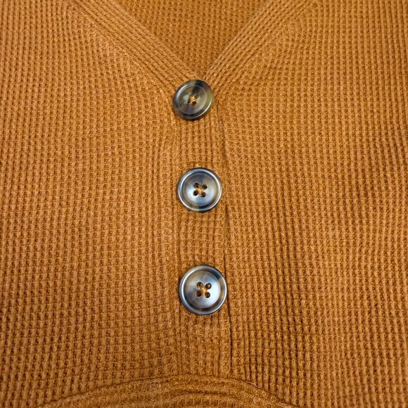 Women's MAEVE Eliza Henley Babydoll Thermal Tunic Gold- Size XS - Picture 6 of 8